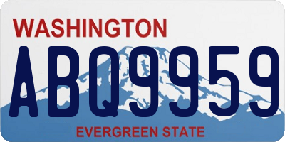 WA license plate ABQ9959
