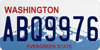 WA license plate ABQ9976