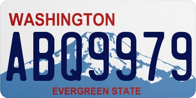 WA license plate ABQ9979