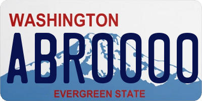 WA license plate ABR0000