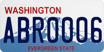 WA license plate ABR0006