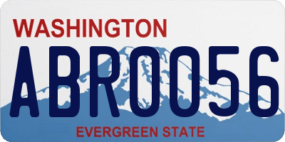 WA license plate ABR0056