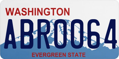 WA license plate ABR0064