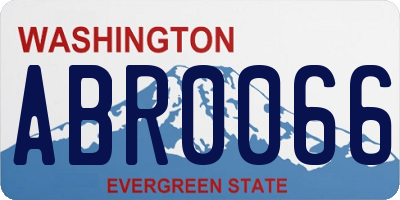 WA license plate ABR0066