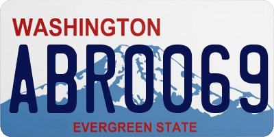 WA license plate ABR0069