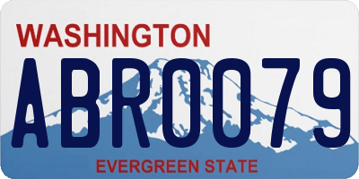 WA license plate ABR0079