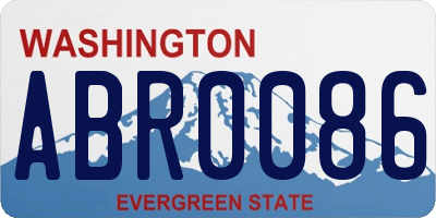 WA license plate ABR0086