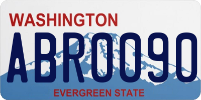 WA license plate ABR0090