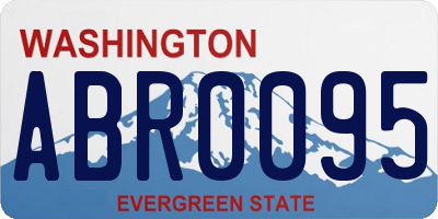 WA license plate ABR0095