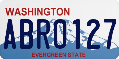 WA license plate ABR0127