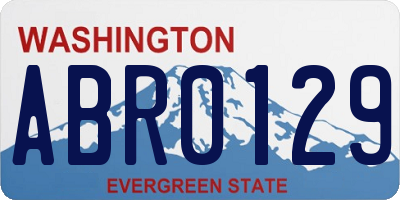 WA license plate ABR0129