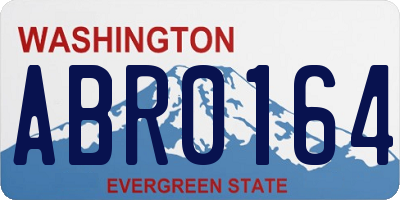 WA license plate ABR0164