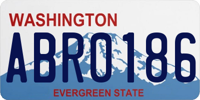 WA license plate ABR0186