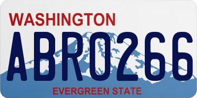WA license plate ABR0266