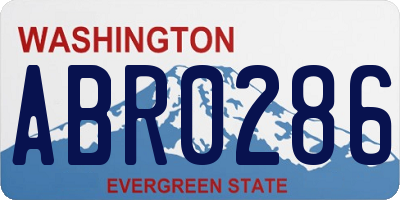 WA license plate ABR0286