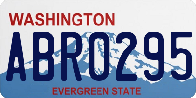 WA license plate ABR0295