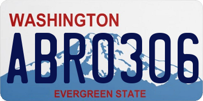WA license plate ABR0306