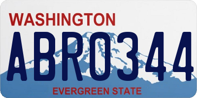WA license plate ABR0344