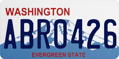 WA license plate ABR0426