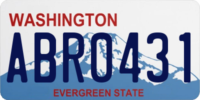 WA license plate ABR0431