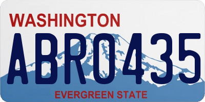 WA license plate ABR0435