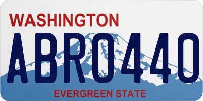 WA license plate ABR0440