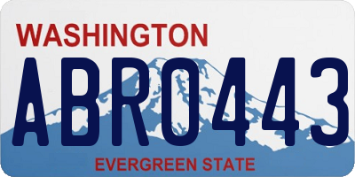 WA license plate ABR0443