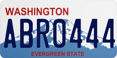 WA license plate ABR0444