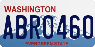 WA license plate ABR0460