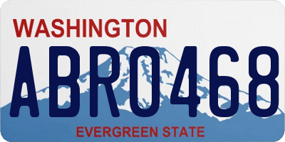 WA license plate ABR0468
