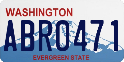 WA license plate ABR0471