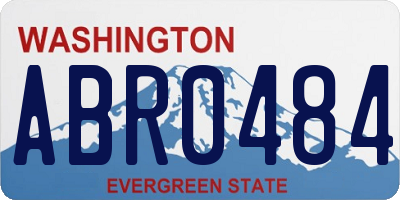 WA license plate ABR0484