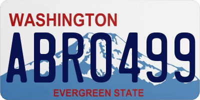 WA license plate ABR0499