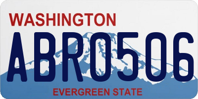 WA license plate ABR0506