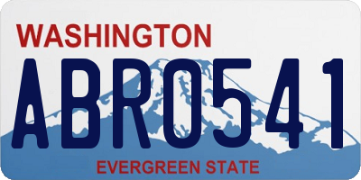 WA license plate ABR0541