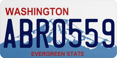WA license plate ABR0559