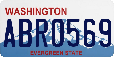 WA license plate ABR0569