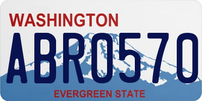 WA license plate ABR0570
