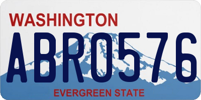 WA license plate ABR0576