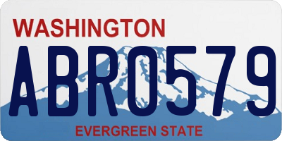WA license plate ABR0579