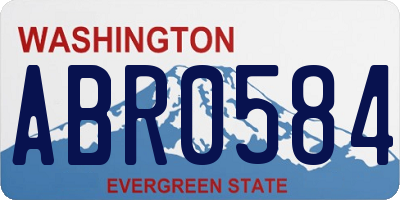 WA license plate ABR0584