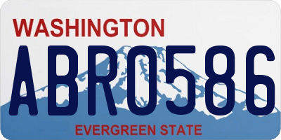 WA license plate ABR0586