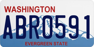 WA license plate ABR0591