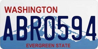 WA license plate ABR0594