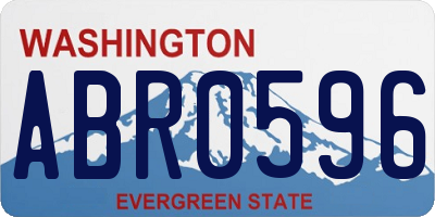 WA license plate ABR0596