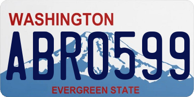 WA license plate ABR0599