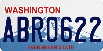 WA license plate ABR0622