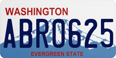 WA license plate ABR0625