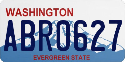 WA license plate ABR0627
