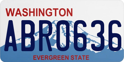 WA license plate ABR0636